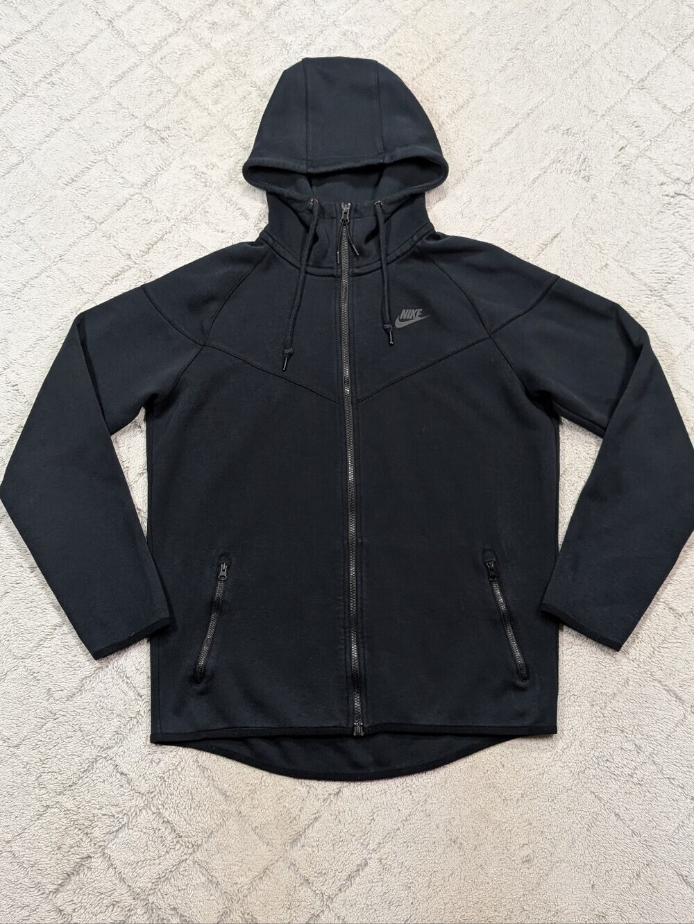 Nike Jacket Mens L Black Anthracite Tech Fleece Full Zip Windrunner Hoodie